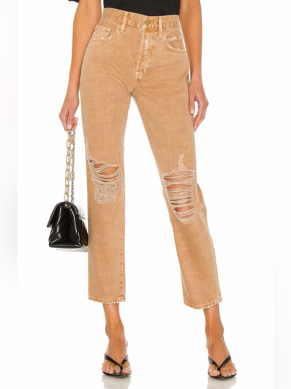 Frame‎ Le Original Jeans in Washed Sand Destruct Size 26